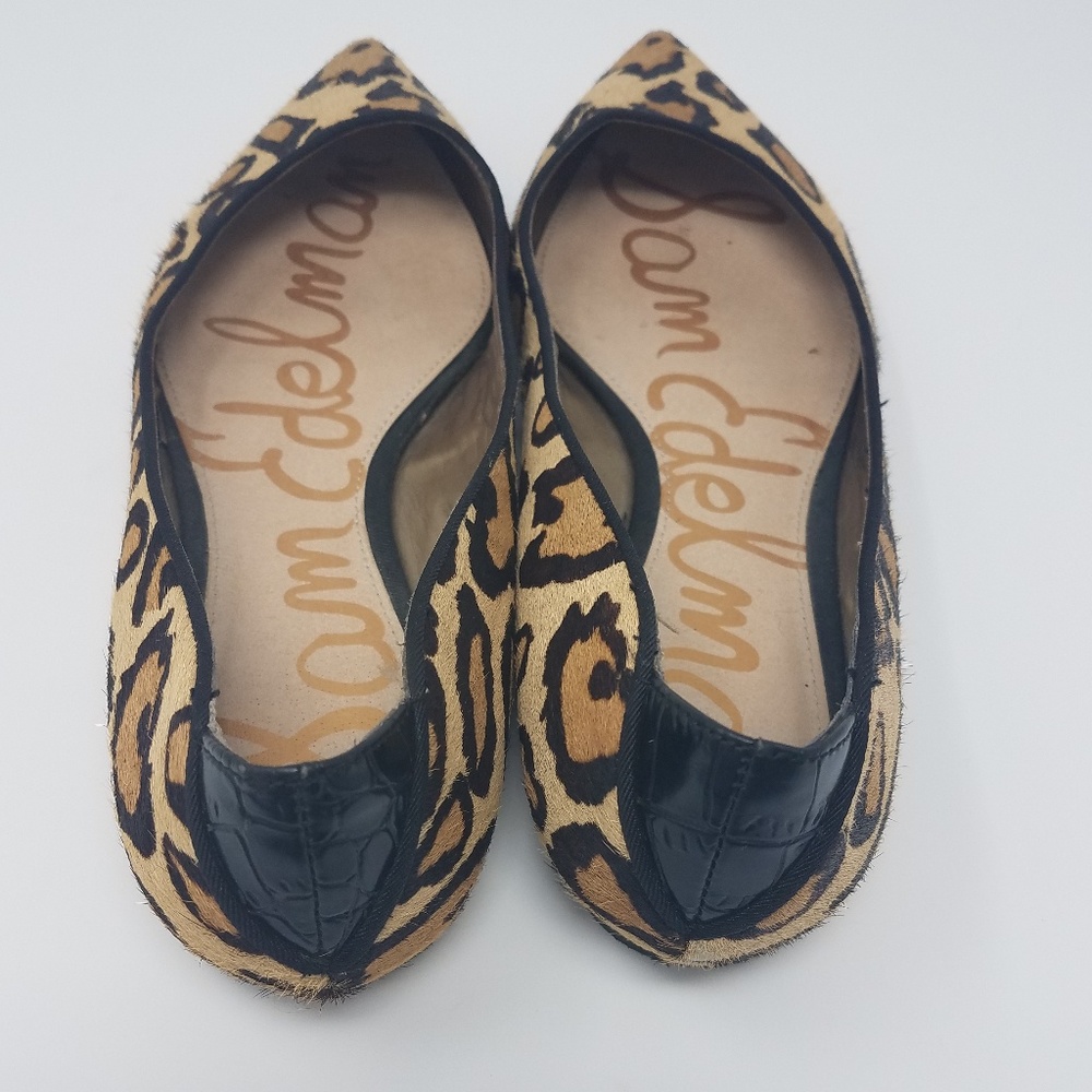 Sam Edelman Animal Print Pointy Flats Size 8 - Picture 5 of 8